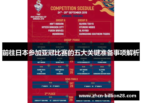 前往日本参加亚冠比赛的五大关键准备事项解析