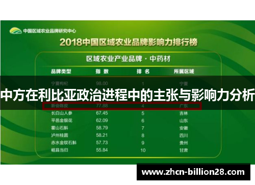 中方在利比亚政治进程中的主张与影响力分析